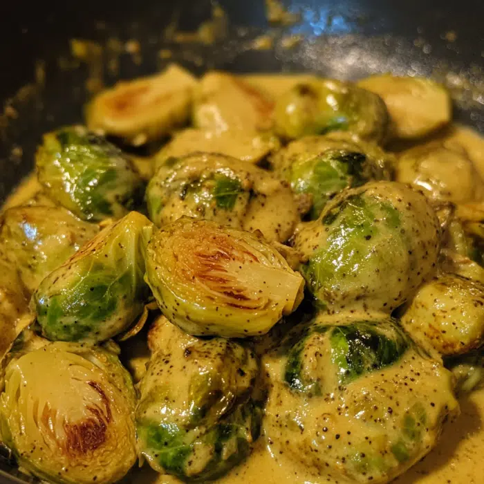 Rosenkohl in Frischkäse-Senfsauce – Eine herzhafte Beilage Rosenkohl in Frischkäse-Senfsauce – Eine herzhafte Beilage