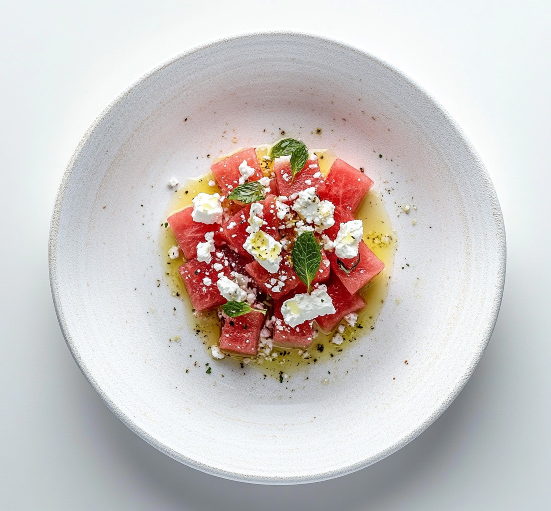 Frischer Melonen-Minze-Salat mit Limettendressing begeistert!