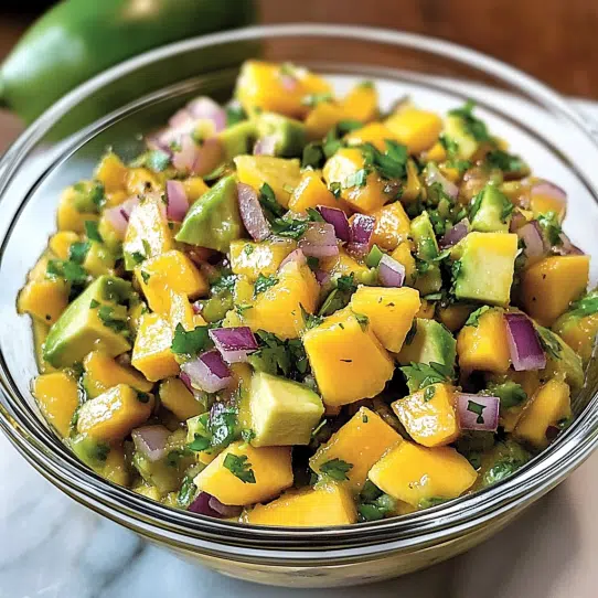 Pikante Mango Salsa mit Avocado und Limette