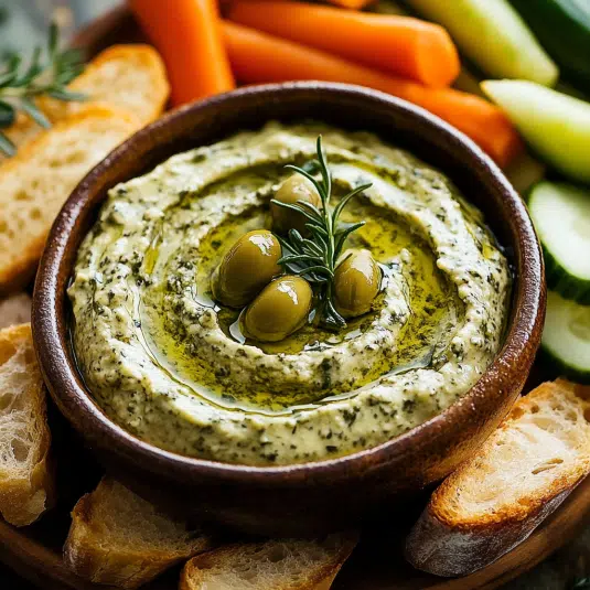 Grüner Oliven-Dip