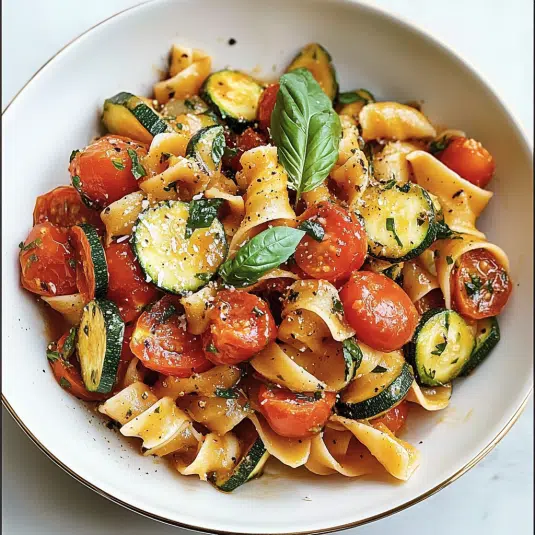 Gesunde Tomaten-Zucchini-Pasta