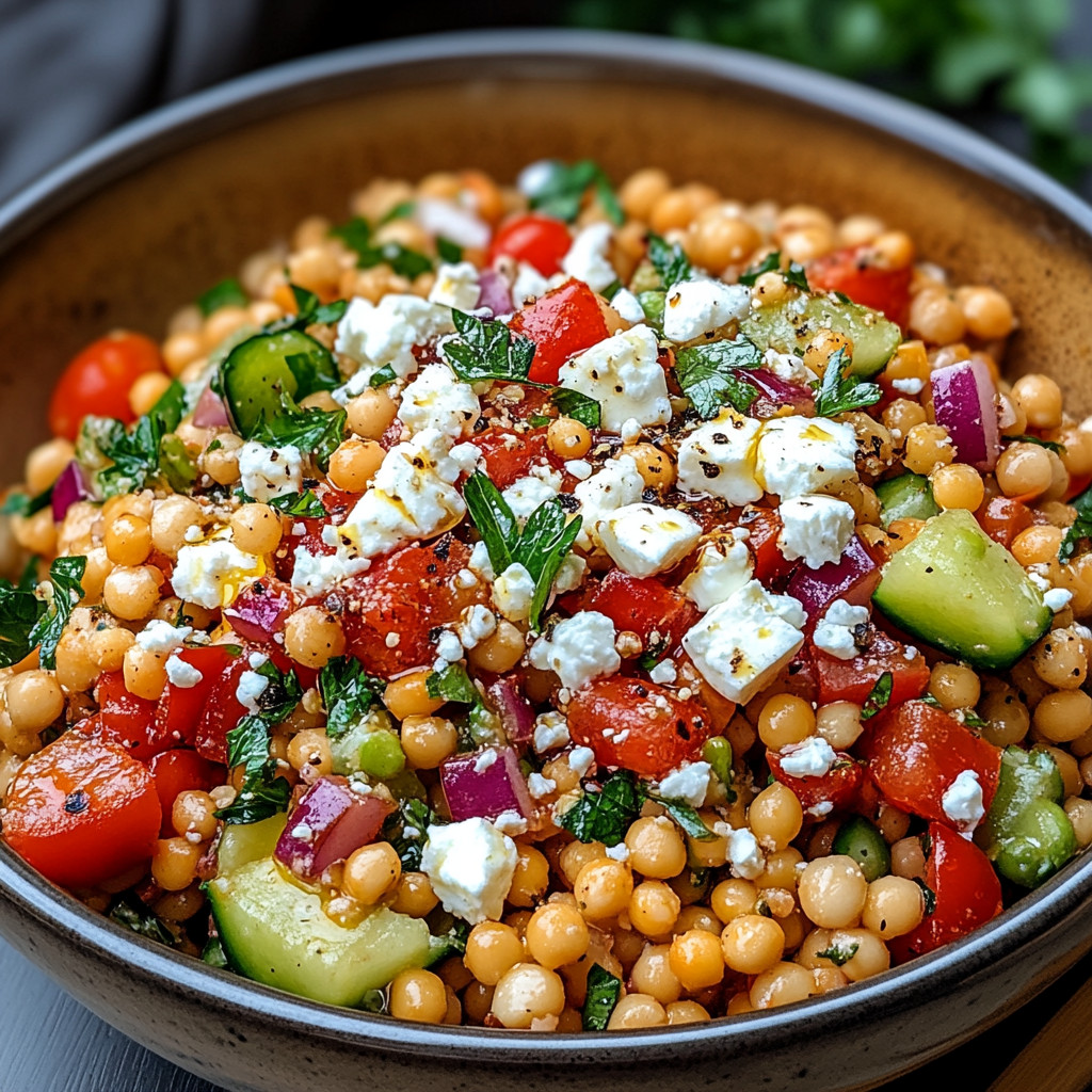Orientalischer Roter Linsensalat mit Feta – Frisch und gesund!
