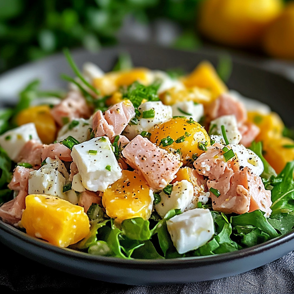 Thunfischsalat mit Ei, Gurke und Paprika Thunfischsalat mit Ei, Gurke und Paprika