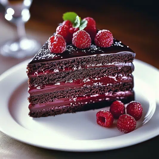 Schokoladen-Himbeer-Trüffeltorte