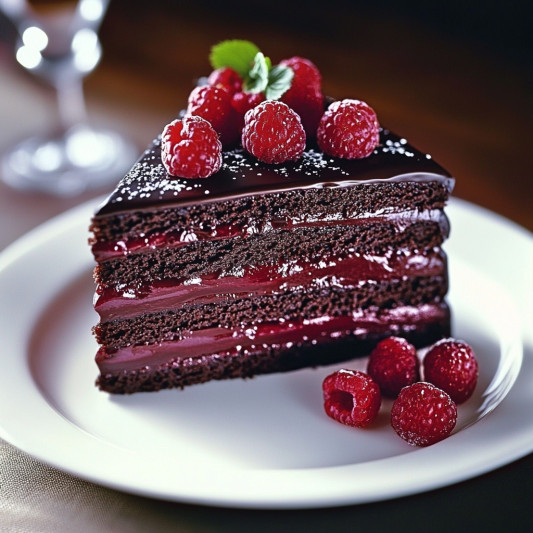 Schokoladen-Himbeer-Trüffeltorte Schokoladen-Himbeer-Trüffeltorte