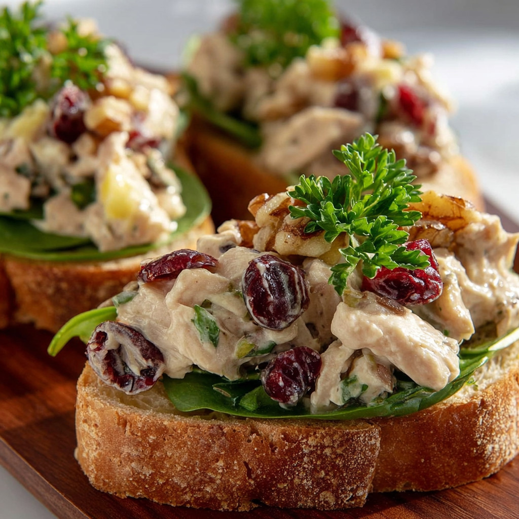 Hühnchen-Salat und Cranberry-Brie-Toast: Lecker und einfach!