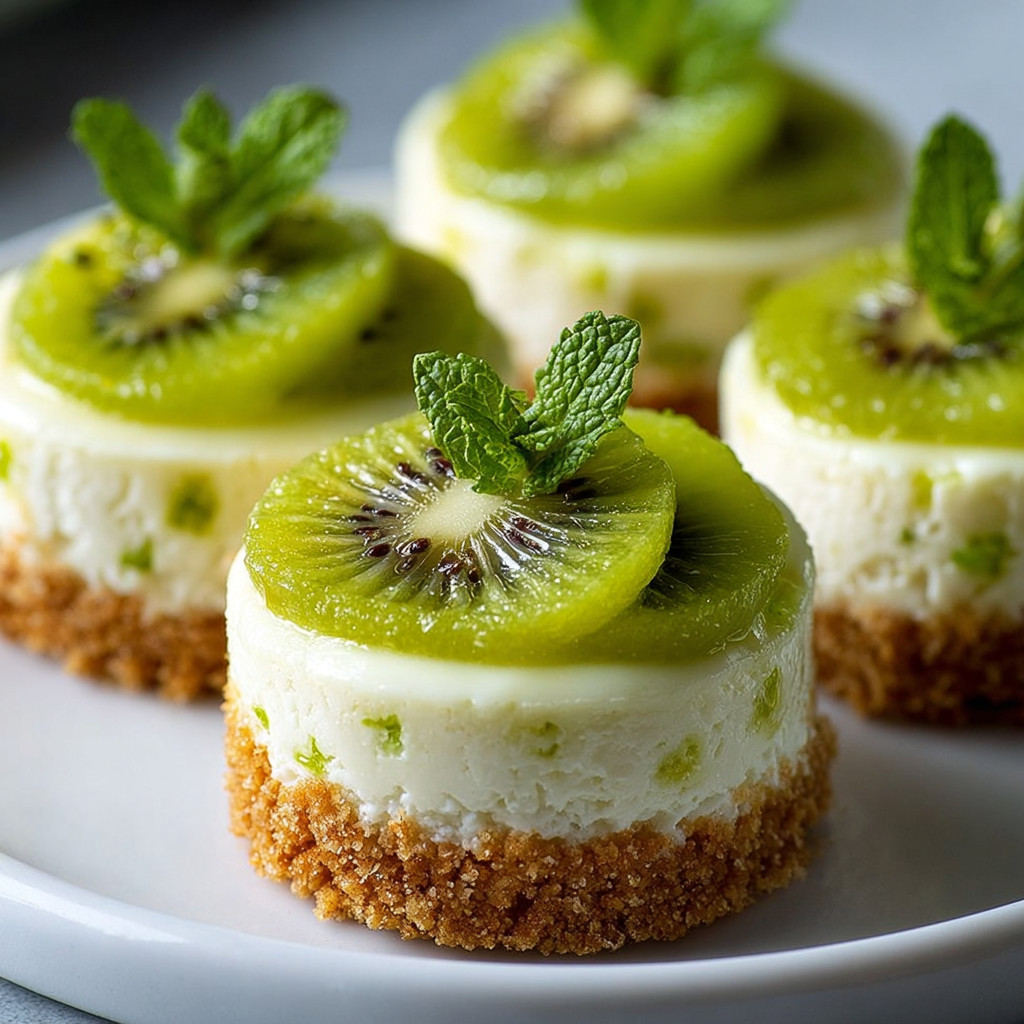 Kiwi-Limetten-Mini-Cheesecakes sind der Sommertraum!