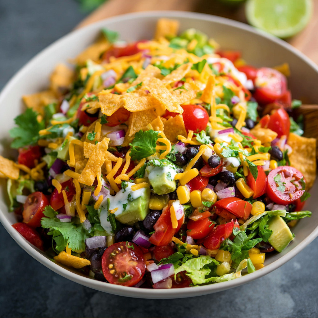 Taco-Salat mit schwarzen Bohnen: Frisch und lecker genießen!
