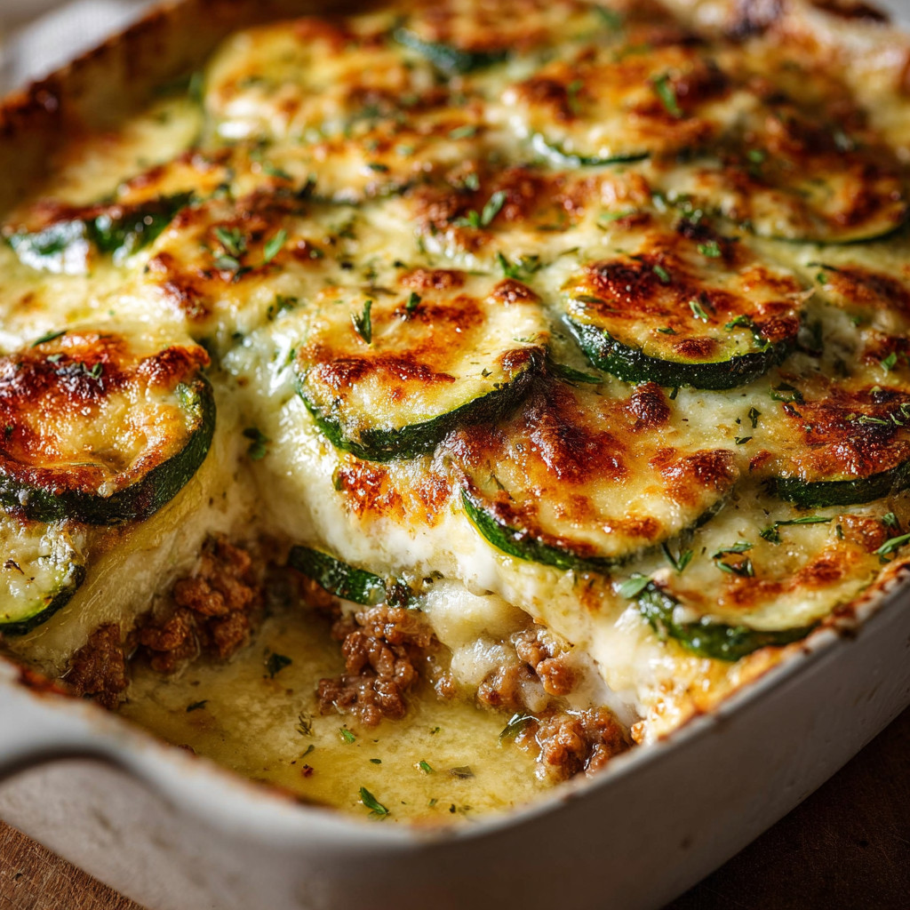 Zucchini-Auflauf mit Fleisch und Käse – Köstlich leicht!