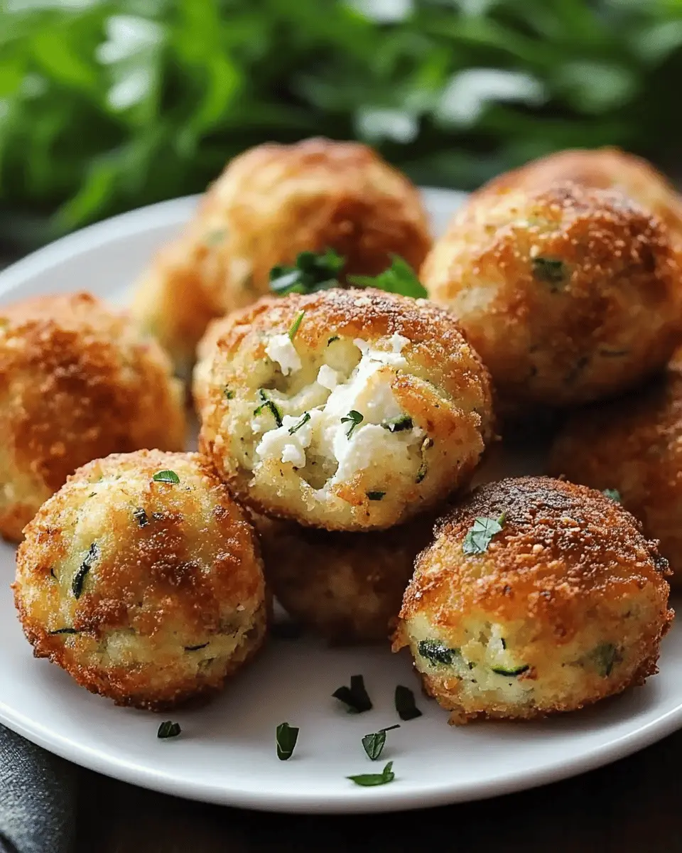 Knusprige Zucchini-Feta-Bällchen aus dem Ofen: Einfache Gaumenfreude