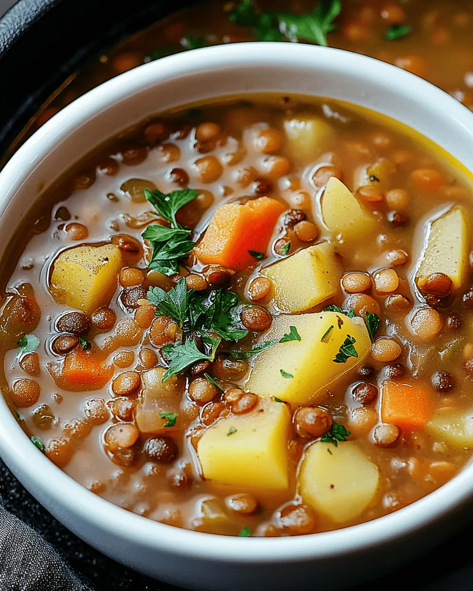 Linsensuppe mit Kartoffeln