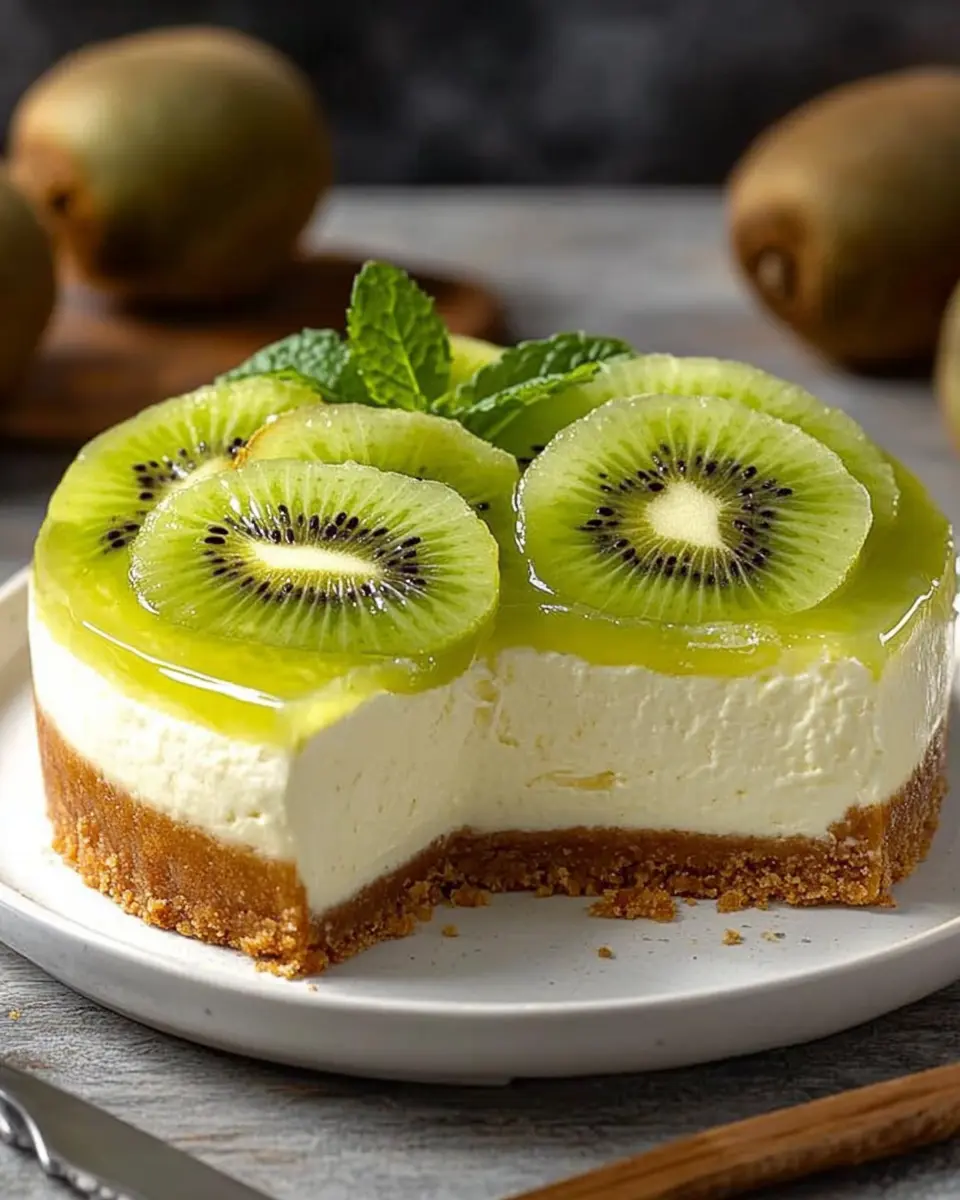 Kiwi-Käsekuchen ohne Backen: Der cremige Genuss für jede Feier