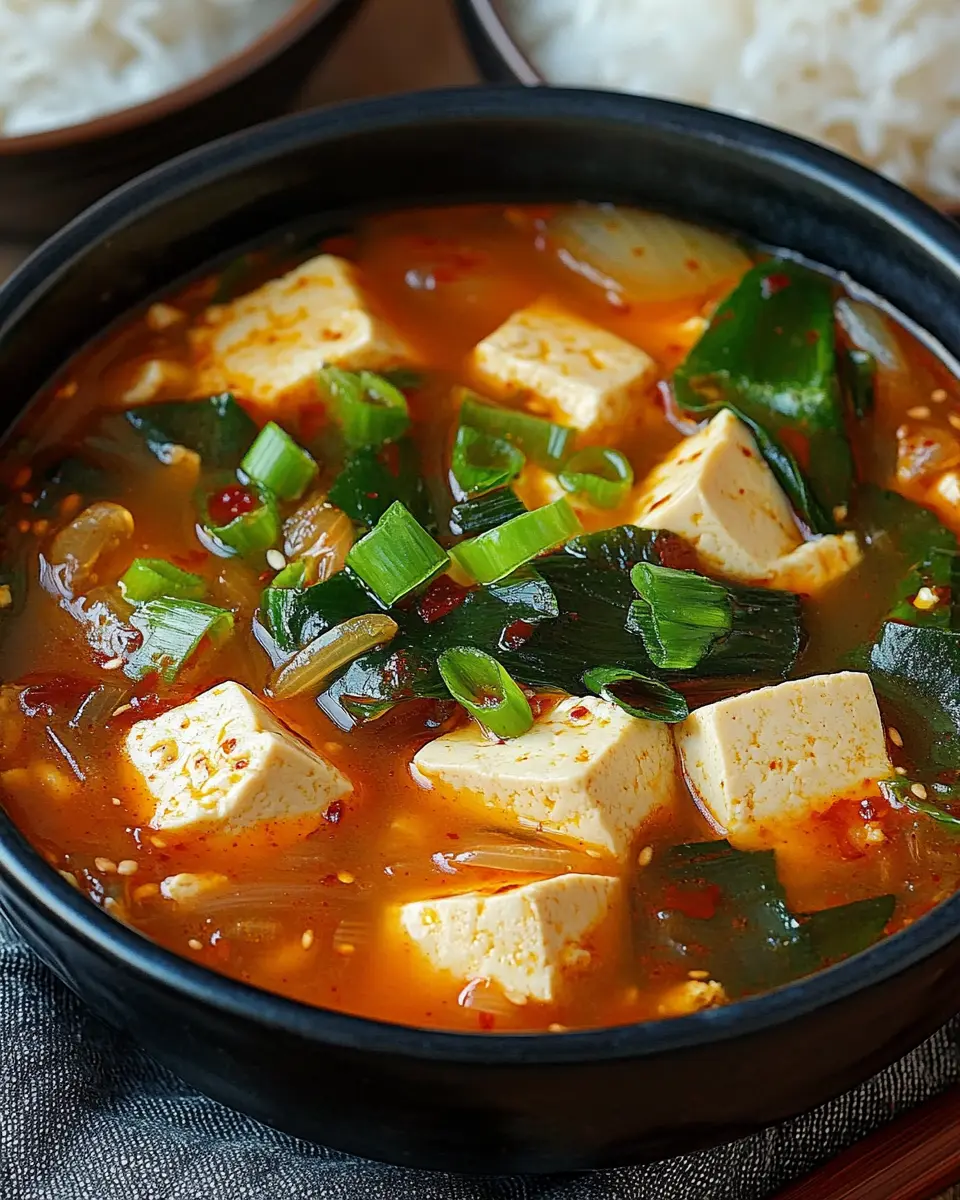Koreanischer Tofu-Suppe: Velvety Comfort in Every Bite