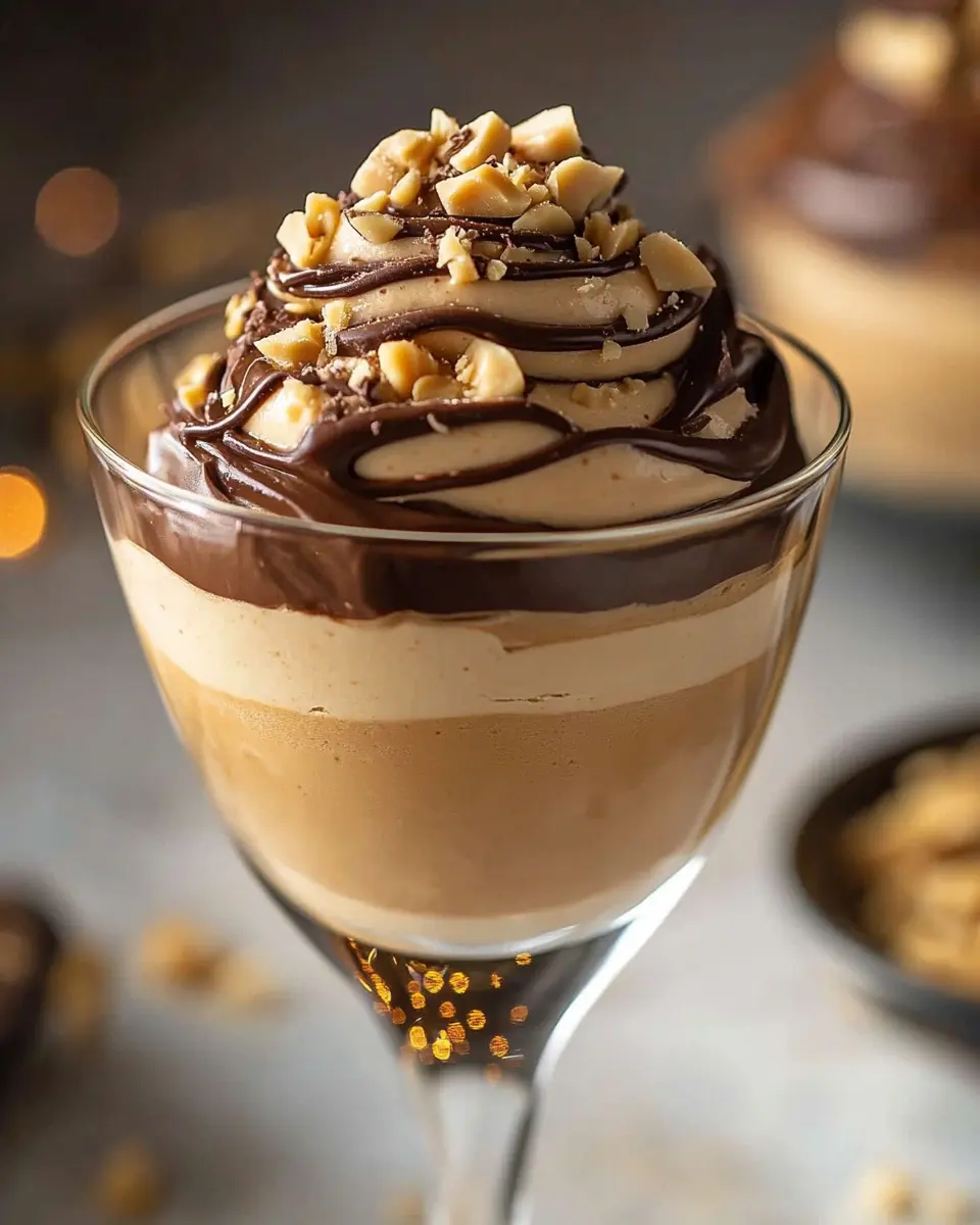 Erdnussbutter-Mousse mit Schokoladenganache: Irresistibly Smooth