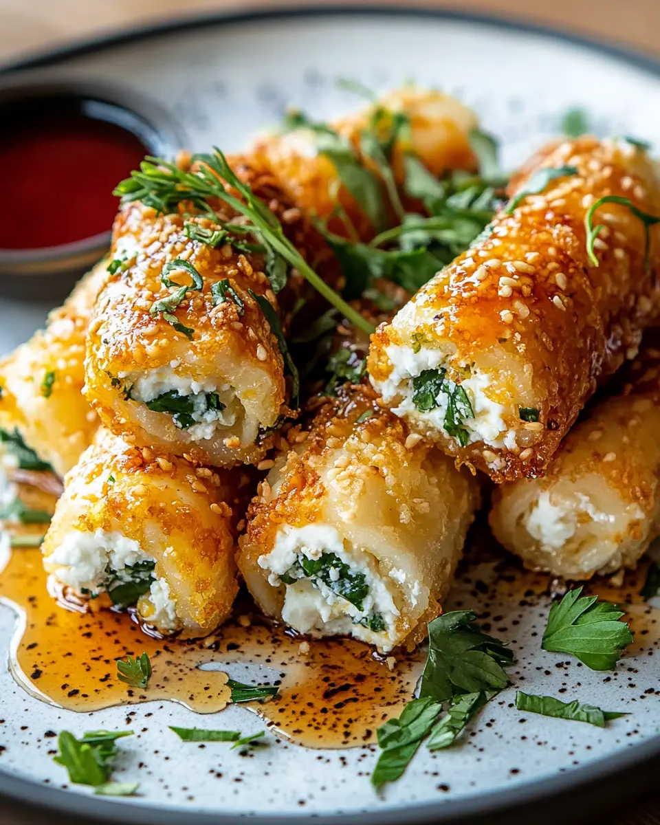 Knusprige Feta-Rollen mit Zitronenhonig: Irresistibly Delicious!