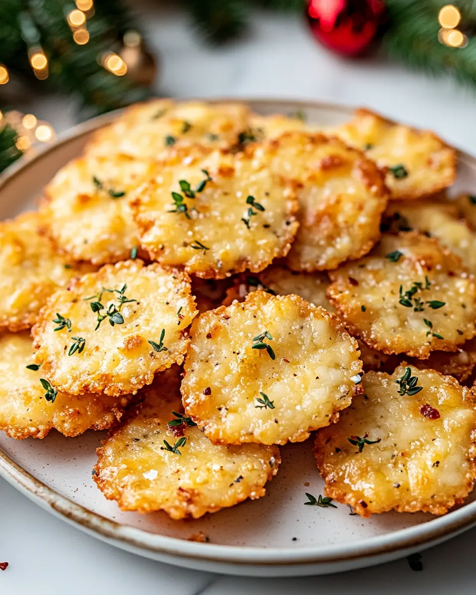 Weihnachtliche Kräuter-Knoblauch-Käse-Crisps: Irresistibly Crunchy!