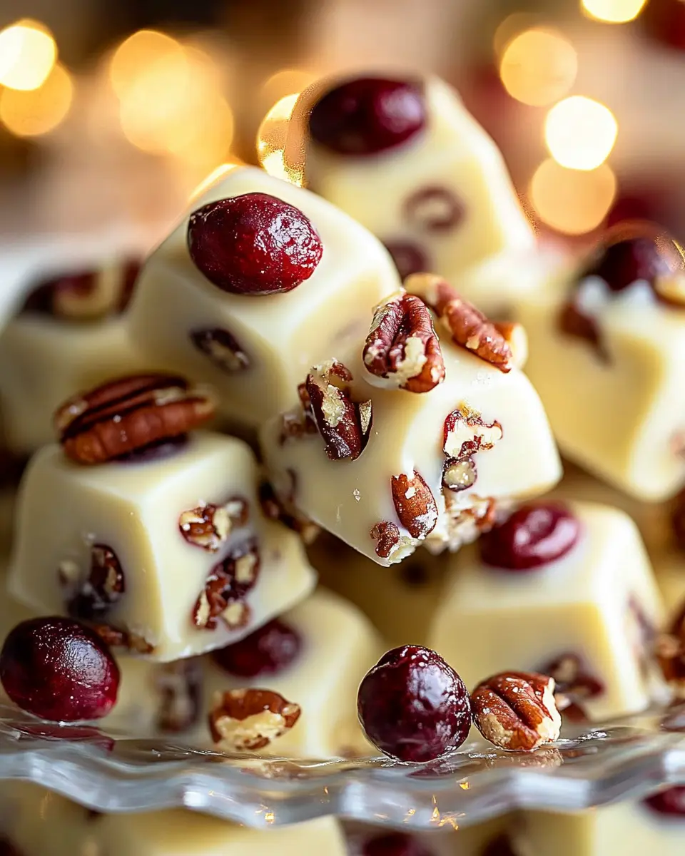 Weihnachtliche Weiße Schokolade Cranberry-Pekan Cluster Magic