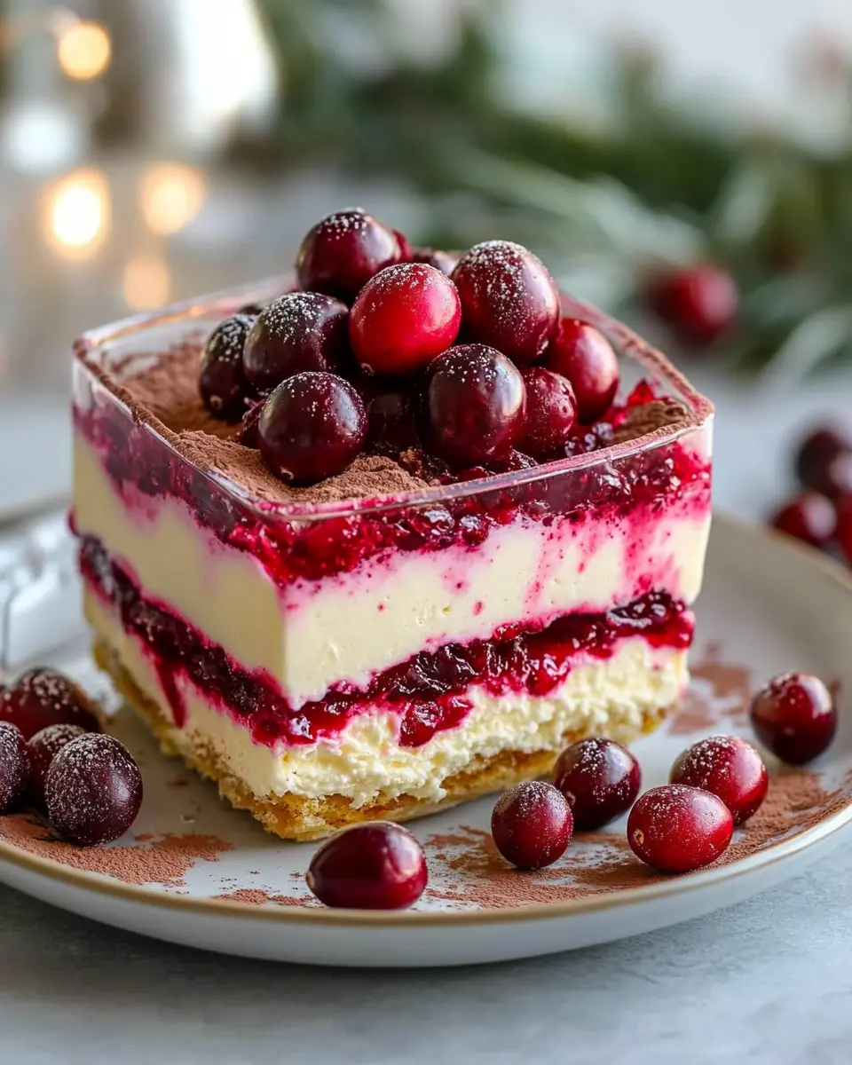 Luxe Cranberry Tiramisu: Indulgent Twist on a Classic Delight