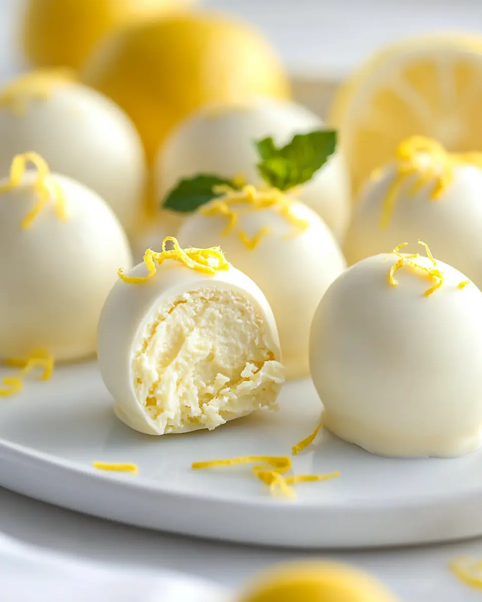 Zitronen-Käsekuchen-Trüffel: Irresistibly Creamy Delight