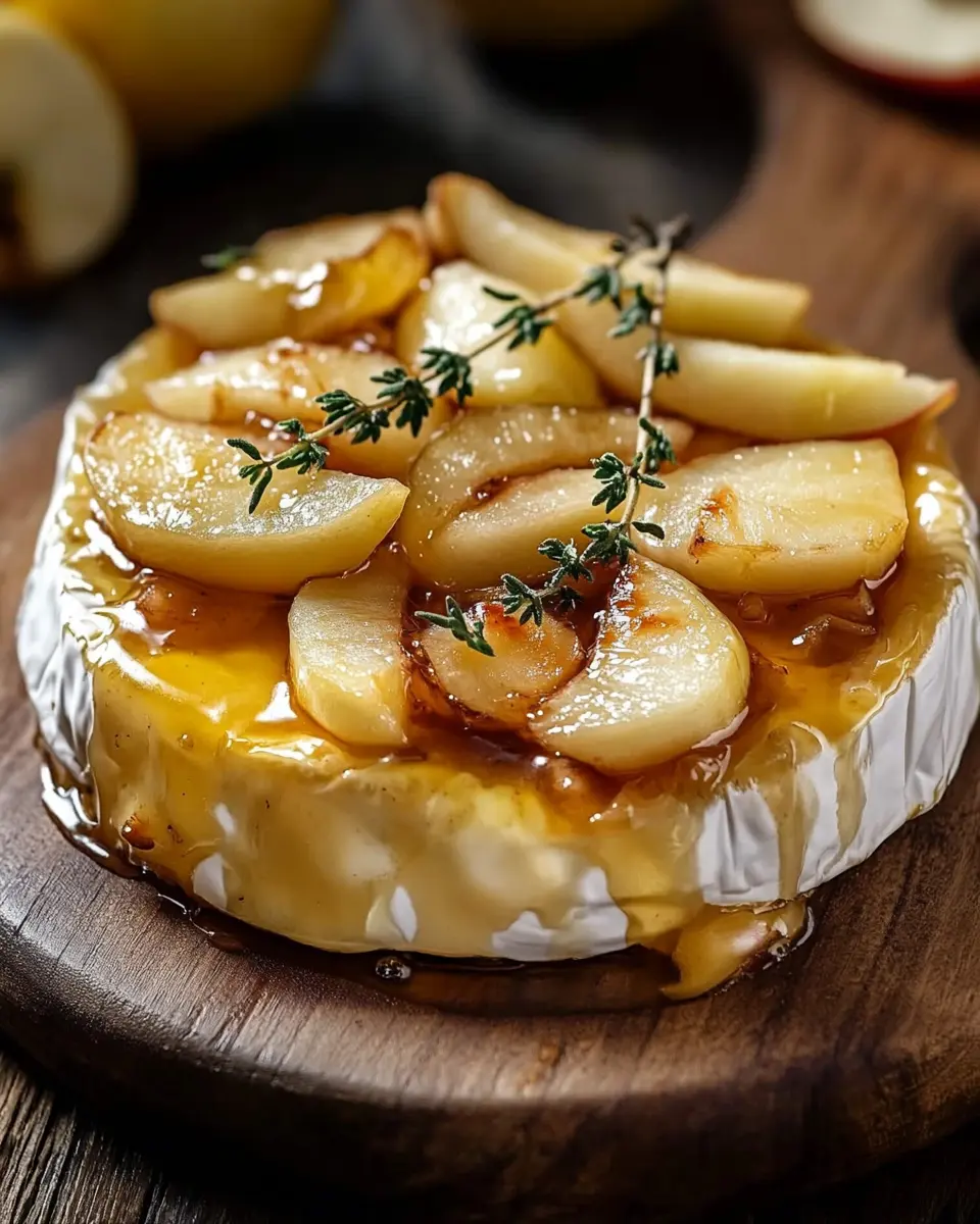 Goldene gebackene Brie: Indulgent Delight with Apples & Thyme
