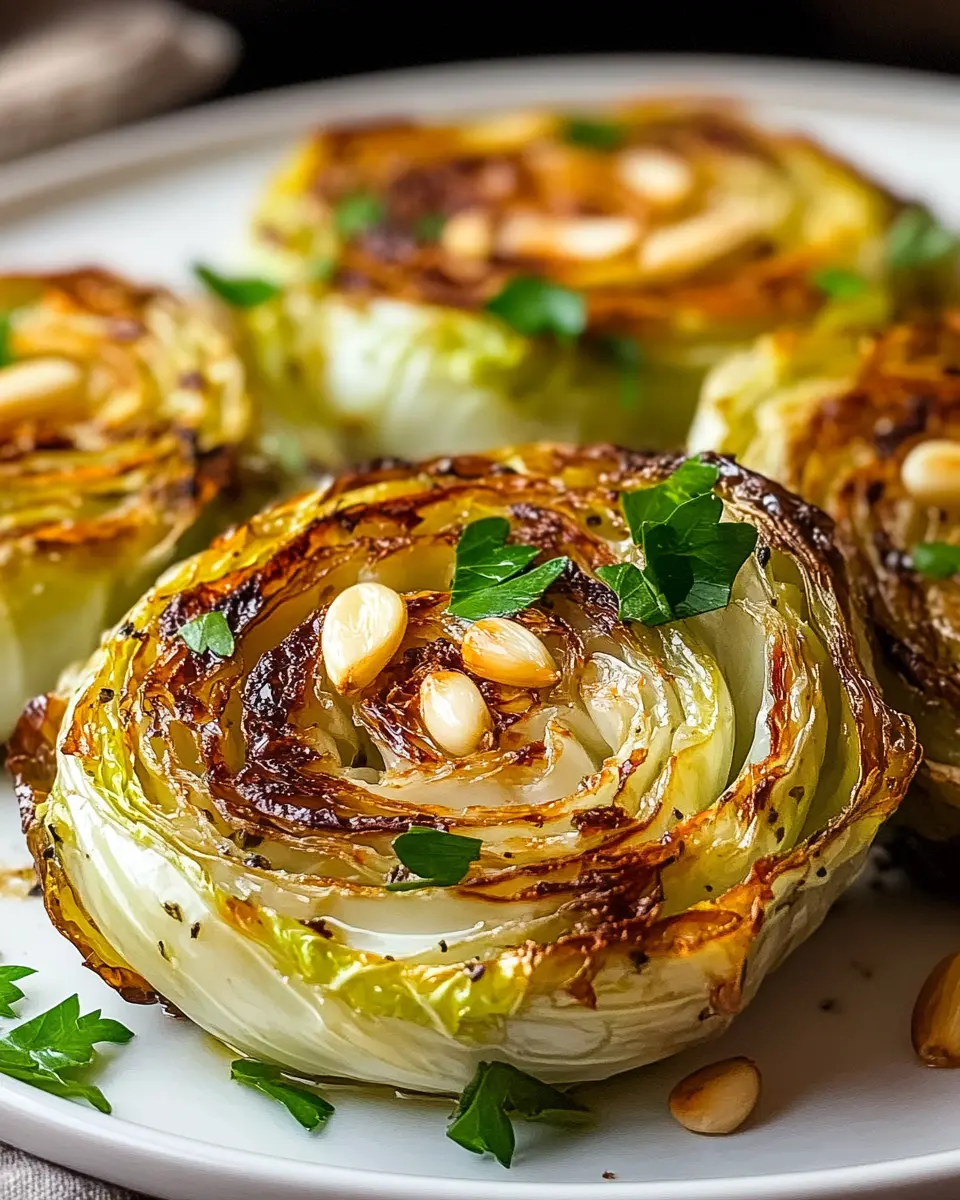 Ofen-geröstete Knoblauch-Kohlsteaks: Your New Favorite Side!