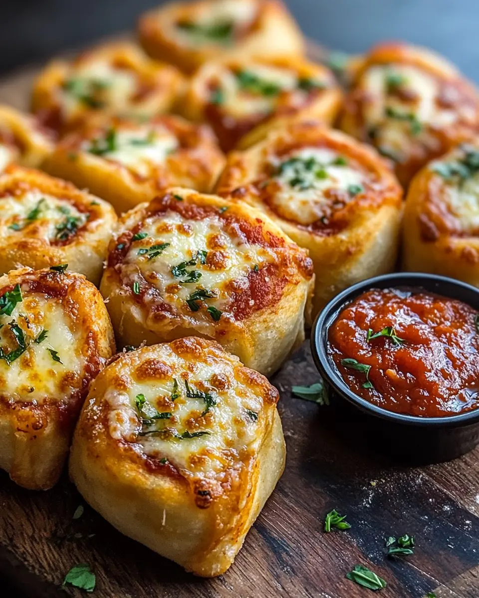 Knusprige Mozzarella gefüllte Knoblauchbutter-Pizza-Rollen: Besser als Fast Food!