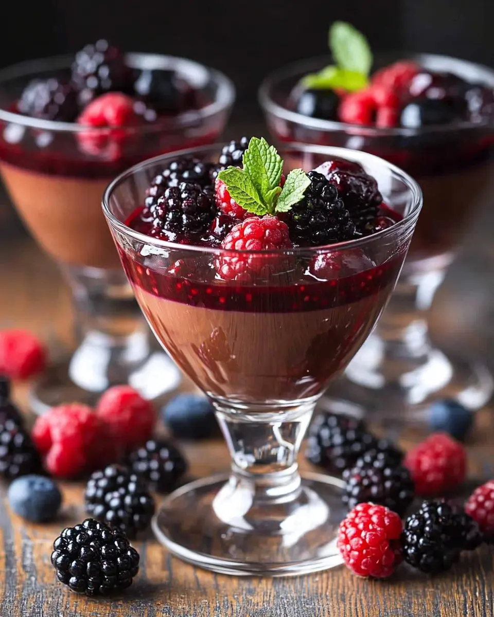 Schokoladen-Panna-Cotta mit Beerensauce: Ein himmlisches Dessert