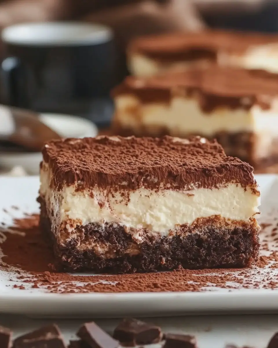 Tiramisu Brownies – Die beste Kombination aus Dessert und Kuchen!