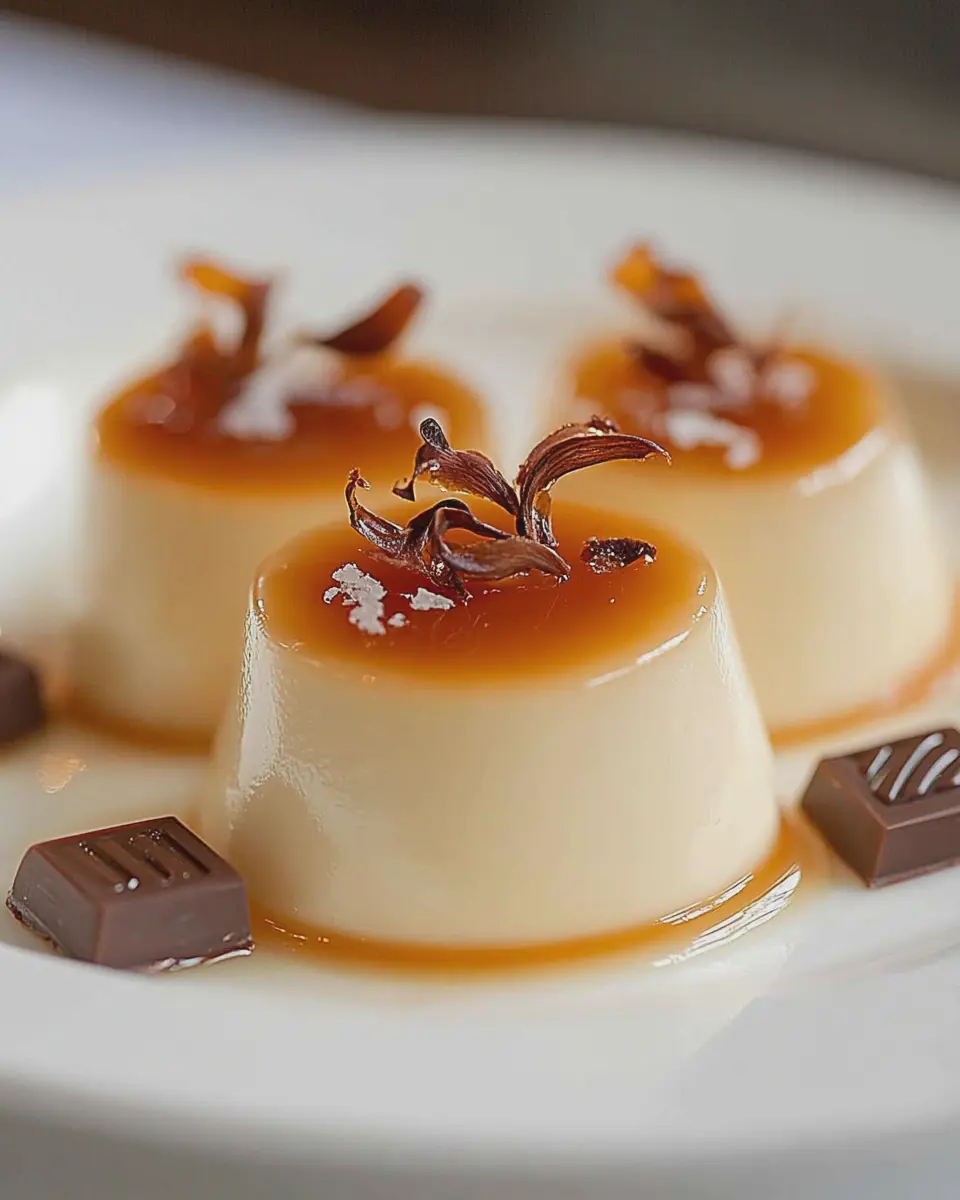 Gesalzene Karamell-Panna-Cotta mit Praline: Ein himmlisches Dessert!
