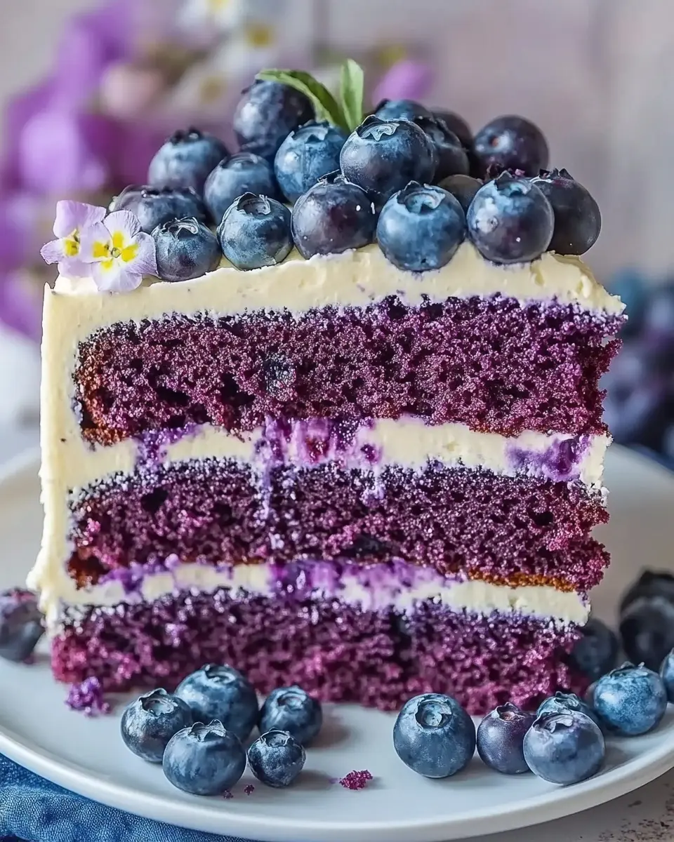 Blaubeer-Velvet-Kuchen: Der saftige Genuss für jede Kaffeetafel!