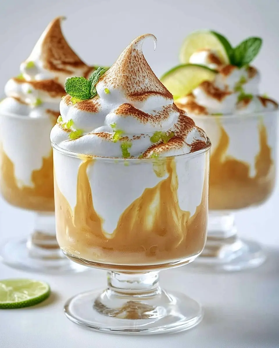 Kokos-Limetten-Tres-Leches-Cups: Lecker mit Baiserhaube!
