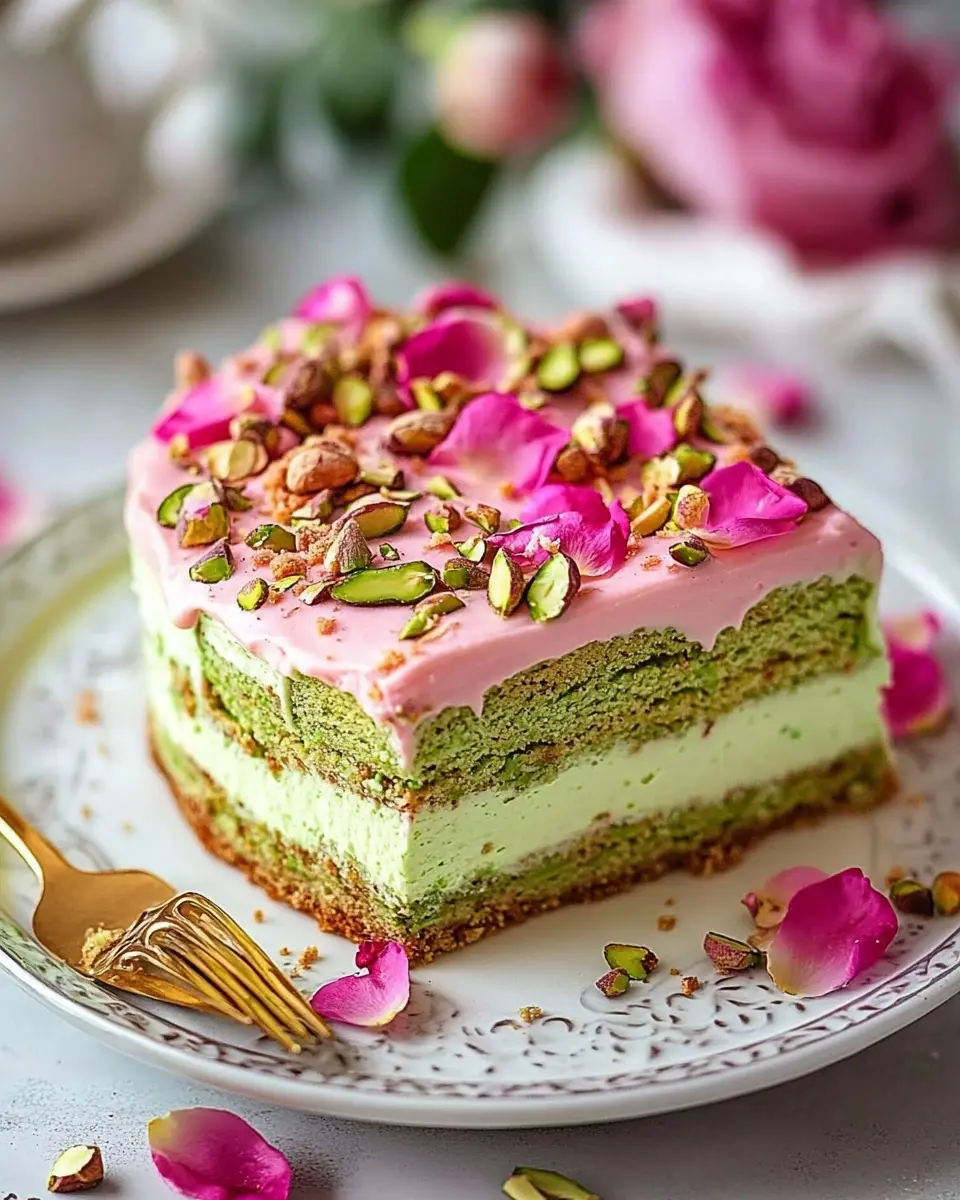 Pistazien-Rosen-Milchkuchen: Saftig und ein Genuss für jeden Anlass!