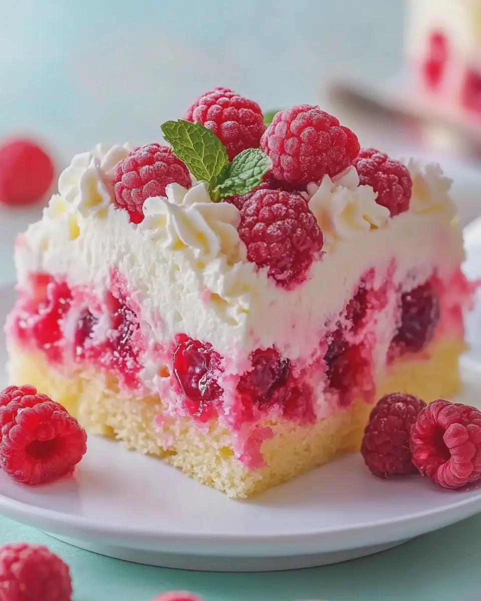 Himbeer-Jello-Poke-Kuchen: Ein saftiger Genuss für alle!