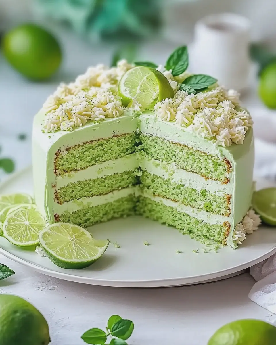 Limetten-Grüner Samt-Kuchen: Der erfrischende Hochgenuss für Zuhause!