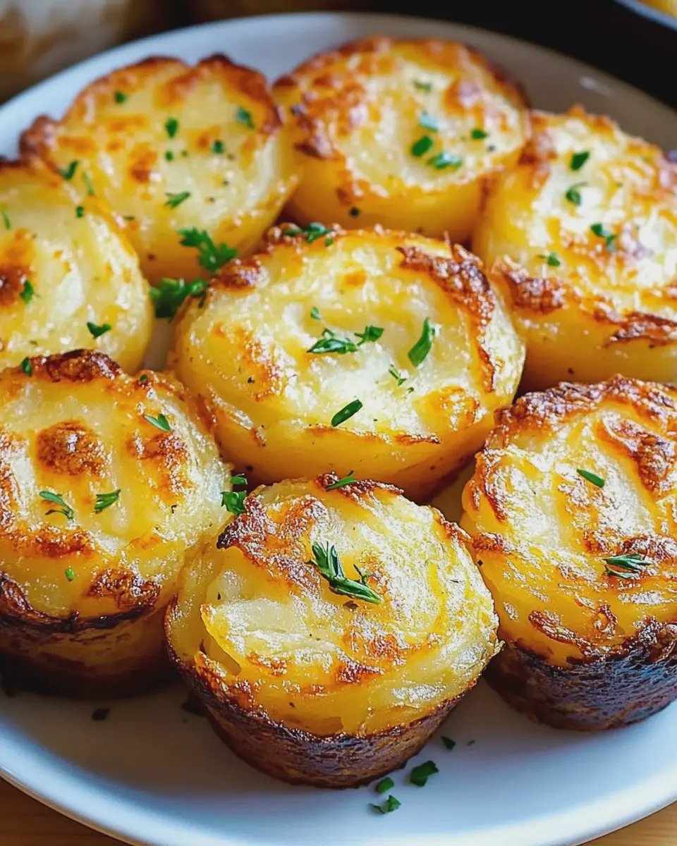 Parmesan-Kartoffel-Stapel aus der Muffinform – Einfach lecker!