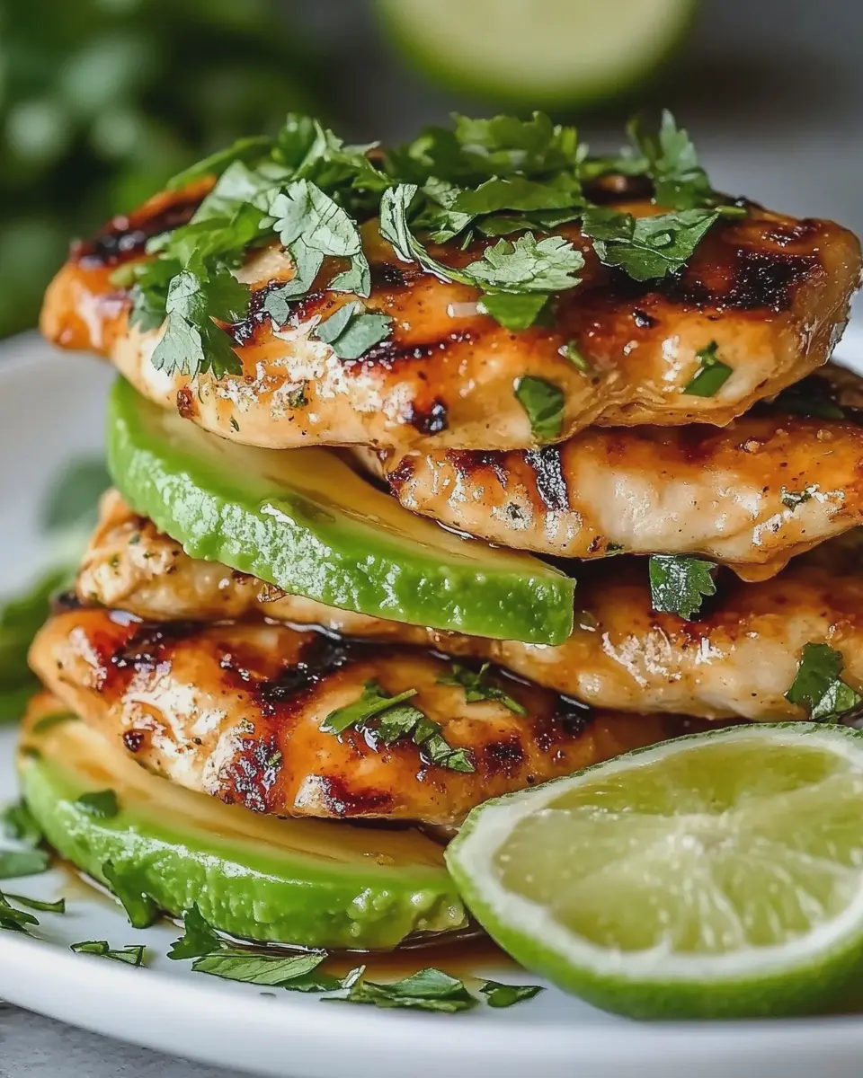 Honig Limetten Hühnchen Avocado Stack – Einfach und köstlich!